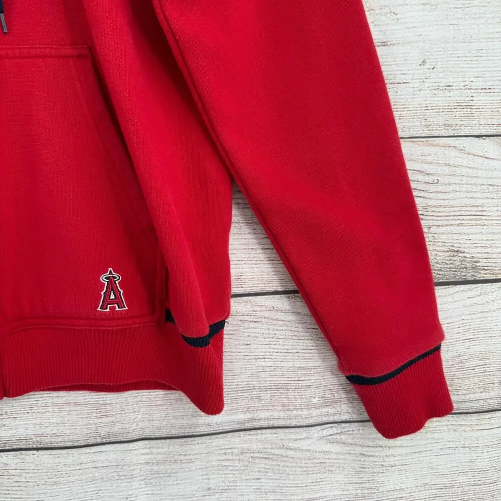 Nike MLB Los Angeles Angeles Full Zip Hoodie‎ Sweatshirt Youth Boys L 12/14 Red